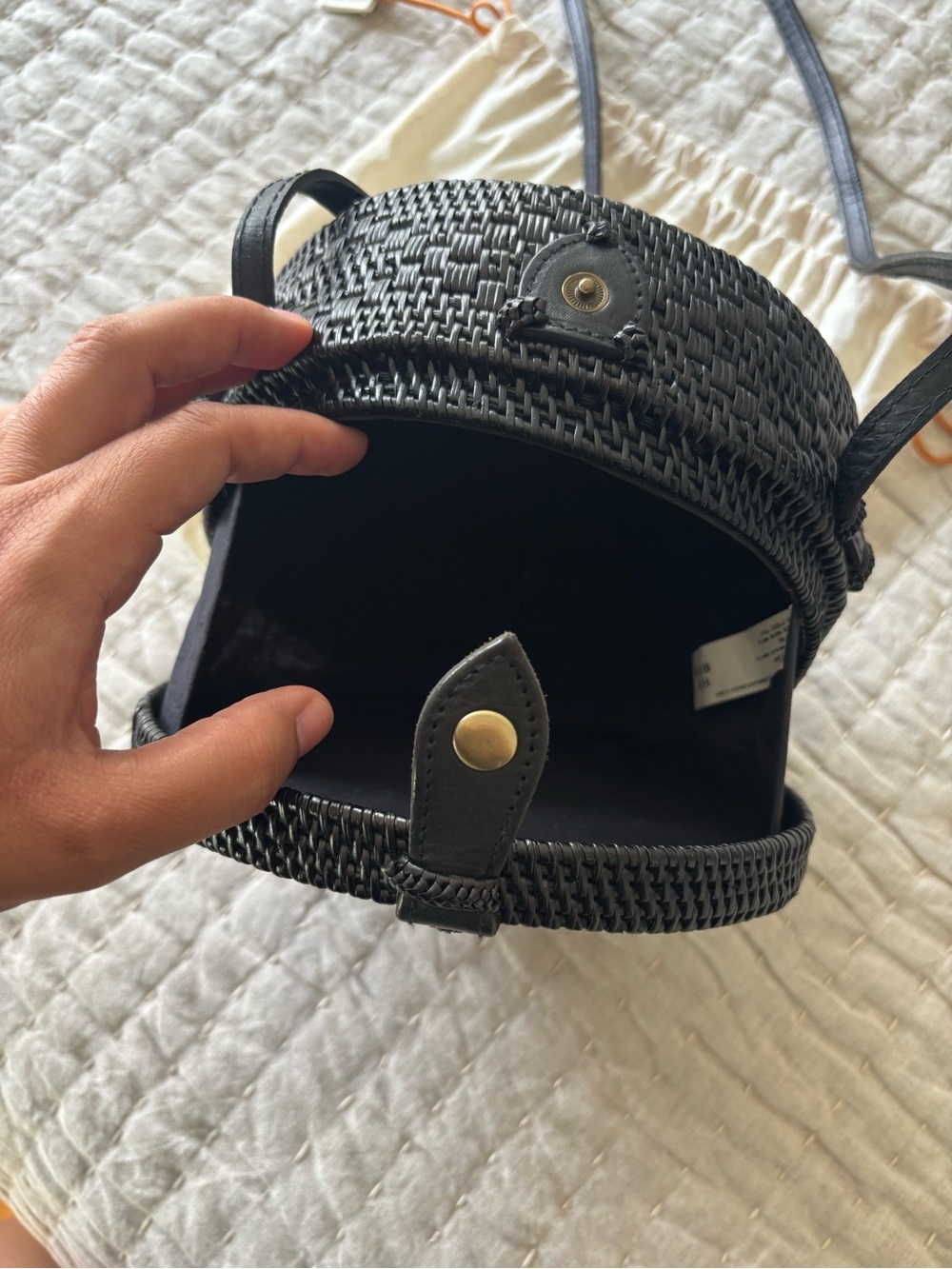 “Street Level” Black Woven Crossbody Bag - stunning